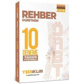 2022 ÖABT Rehber Öğretmen Tamamı Çözümlü 10 Deneme - Yediiklim Yayınları