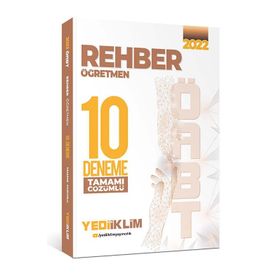 2022 ÖABT Rehber Öğretmen Tamamı Çözümlü 10 Deneme - Yediiklim Yayınları