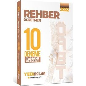 2022 ÖABT Rehber Öğretmen Tamamı Çözümlü 10 Deneme - Yediiklim Yayınları