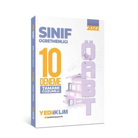 2022 ÖABT Sınıf Öğretmenliği Tamamı Çözümlü 10 Deneme - Yediiklim Yayınları