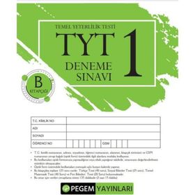 2022 TG TYT Deneme Sınavı-1 B Kitapçığı - Pegem Akademi Yayıncılık