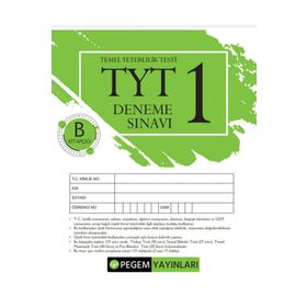 2022 TG TYT Deneme Sınavı-1 B Kitapçığı - Pegem Akademi Yayıncılık