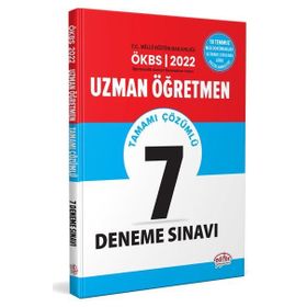 2022 Uzman Öğretmen Tamamı Çözümlü 7 Deneme Sınavı - Editör Yayınları