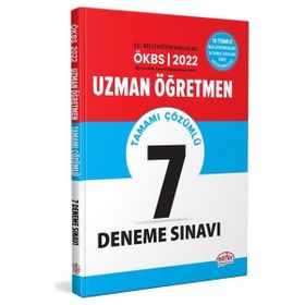 2022 Uzman Öğretmen Tamamı Çözümlü 7 Deneme Sınavı - Editör Yayınları
