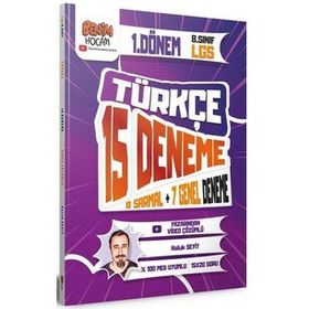 2023 8. Sınıf LGS 1. Dönem Türkçe 15 Deneme Sınavı - Benim Hocam Yayınları