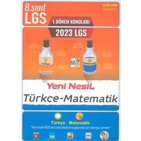 2023 8. Sınıf LGS 1. Dönem Türkçe Matematik Yeni Nesil Soru Bankası - Tonguç Akademi