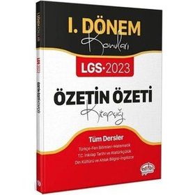2023 8. Sınıf Lgs Tüm Dersler 1. Dönem Özetin Özeti Kitapçığı - Editör Yayınları