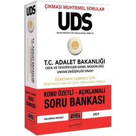 2023 Adalet Bakanlığı Ceza ve Tevkifevleri Genel Müdürlüğü UDS Öğretmen Kadrosu Genel Konulara Yönelik Soru Bankası Yargı Yayınları