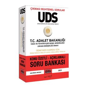 2023 Adalet Bakanlığı Ceza ve Tevkifevleri Genel Müdürlüğü UDS Öğretmen Kadrosu Genel Konulara Yönelik Soru Bankası Yargı Yayınları