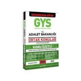 2023 Adalet Bakanlığı GYS Tüm Unvanlar İçin Ortak Konular Konu Özetli Ders Notları - Yargı Yayınları