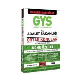 2023 Adalet Bakanlığı GYS Tüm Unvanlar İçin Ortak Konular Konu Özetli Ders Notları - Yargı Yayınları