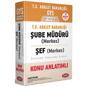 2023 Adalet Bakanlığı Şube Müdürü Merkez Şef Merkez GYS Konu Anlatımlı - Data Yayınları