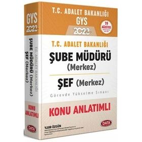 2023 Adalet Bakanlığı Şube Müdürü Merkez Şef Merkez GYS Konu Anlatımlı - Data Yayınları