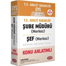 2023 Adalet Bakanlığı Şube Müdürü Merkez Şef Merkez GYS Konu Anlatımlı - Data Yayınları