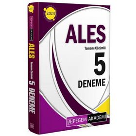 2023 ALES Tamamı Çözümlü 5 Deneme - Pegem Akademi Yayıncılık