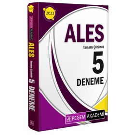 2023 ALES Tamamı Çözümlü 5 Deneme - Pegem Akademi Yayıncılık