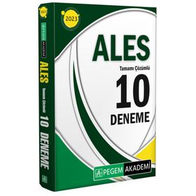 2023 ALES Tüm Adaylar İçin 10 Deneme - Pegem Akademi Yayıncılık