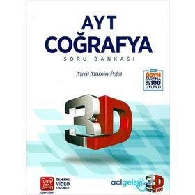 2023 AYT 3D Yayınları Coğrafya Tamamı Video Çözümlü Soru Bankası