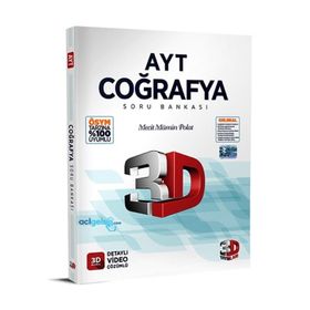 2023 AYT 3D Yayınları Coğrafya Tamamı Video Çözümlü Soru Bankası