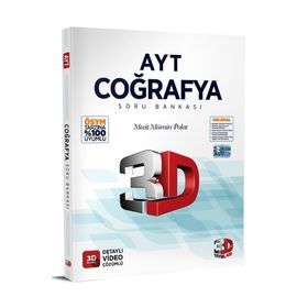 2023 AYT 3D Yayınları Coğrafya Tamamı Video Çözümlü Soru Bankası