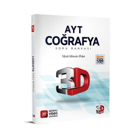 2023 AYT 3D Yayınları Coğrafya Tamamı Video Çözümlü Soru Bankası
