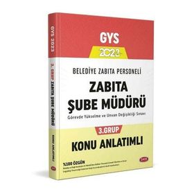 2023 Belediye Zabıta Personeli Zabıta Personeli Şube Müdürü 3. Grup Konu Anlatımlı - Data Yayınları