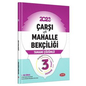 2023 Çarşı ve Mahalle Bekçiliği Sınavı Tamamı Çözümlü 3 Deneme Sınavı - Data Yayınları