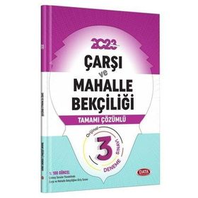 2023 Çarşı ve Mahalle Bekçiliği Sınavı Tamamı Çözümlü 3 Deneme Sınavı - Data Yayınları