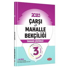 2023 Çarşı ve Mahalle Bekçiliği Sınavı Tamamı Çözümlü 3 Deneme Sınavı - Data Yayınları