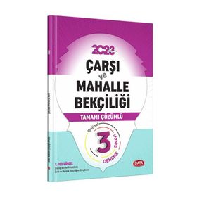 2023 Çarşı ve Mahalle Bekçiliği Sınavı Tamamı Çözümlü 3 Deneme Sınavı - Data Yayınları