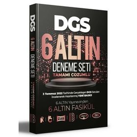 2023 DGS Tamamı Çözümlü 6 Altın Deneme Seti - Benim Hocam Yayınları