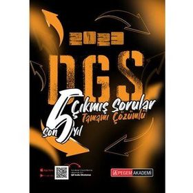 2023 DGS Tamamı Çözümlü Çıkmış Sorular Son 5 Yıl - Pegem Yayınları