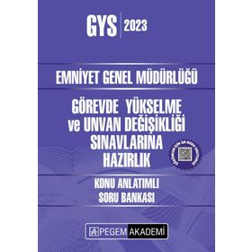 2023 Emniyet Genel Müdürlüğü Görevde Yükselme ve Unvan Değişikliği Konu Anlatımlı Soru Bankası