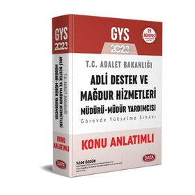 2023 GYS Adalet Bakanlığı Adli Destek ve Mağdur Hizmetleri Müdürü Müdür Yardımcısı Konu Anlatımlı - Data Yayınları