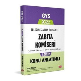 2023 GYS Belediye Zabıta Personeli Zabıta Komiseri 1. Grup Konu Anlatımlı - Data Yayınları