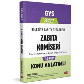 2023 GYS Belediye Zabıta Personeli Zabıta Komiseri 1. Grup Konu Anlatımlı - Data Yayınları