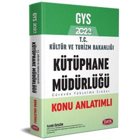 2023 GYS Kültür ve Turizm Bakanlığı Kütüphane Müdürlüğü Hazırlık Kitabı - Data Yayınları
