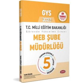 2023 GYS Milli Eğitim Bakanlığı Şube Müdürlüğü Tamamı Çözümlü GYS 5 Deneme Sınavı - Data Yayınları