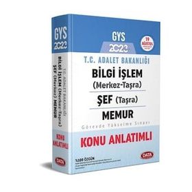 2023 GYS T. C. Adalet Bakanlığı Bilgi İşlem Şef Memur Konu Anlatımı - Data Yayınları