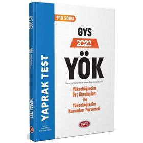 2023 GYS YÖK Yükseköğretim Üst Kuruluşları İle Yükseköğretim Kurumları Personeli Yaprak Test - Data Yayınları