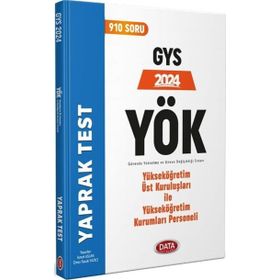 2023 GYS YÖK Yükseköğretim Üst Kuruluşları İle Yükseköğretim Kurumları Personeli Yaprak Test - Data Yayınları