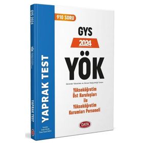 2023 GYS YÖK Yükseköğretim Üst Kuruluşları İle Yükseköğretim Kurumları Personeli Yaprak Test - Data Yayınları
