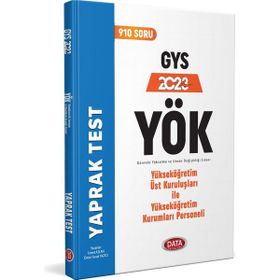 2023 GYS YÖK Yükseköğretim Üst Kuruluşları İle Yükseköğretim Kurumları Personeli Yaprak Test - Data Yayınları