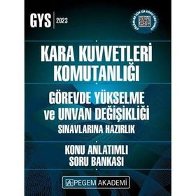 2023 Kara Kuvvetleri Komutanlığı Görevde Yükselme ve Unvan Değişikliği Konu Anlatımlı Soru Bankası