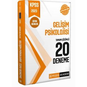 2023 KPSS Eğitim Bilimleri Gelişim Psikolojisi 20 Deneme