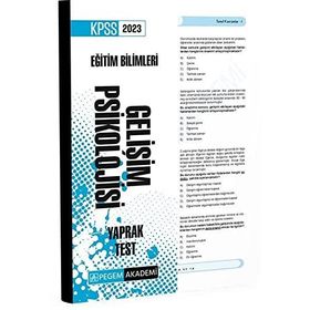 2023 KPSS Eğitim Bilimleri Gelişim Psikolojisi Yaprak Test