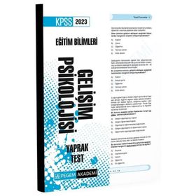 2023 KPSS Eğitim Bilimleri Gelişim Psikolojisi Yaprak Test
