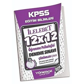 2023 KPSS Eğitim Bilimleri Öğrenme Psikolojisi 12x12 Deneme Çözümlü Yönerge Yayınları