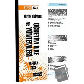 2023 KPSS Eğitim Bilimleri Öğretim İlke ve Yöntemleri Yaprak Test