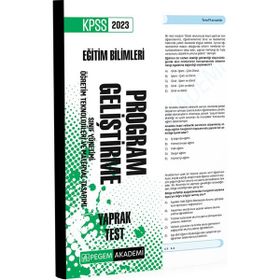 2023 KPSS Eğitim Bilimleri Program Geliştirme Yaprak Test - Pegem Akademi Yayıncılık